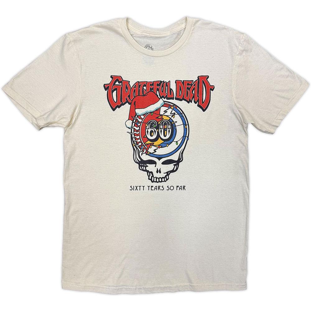 Grateful Dead - Santa Hat Stealie Herren TShirt - Creme
